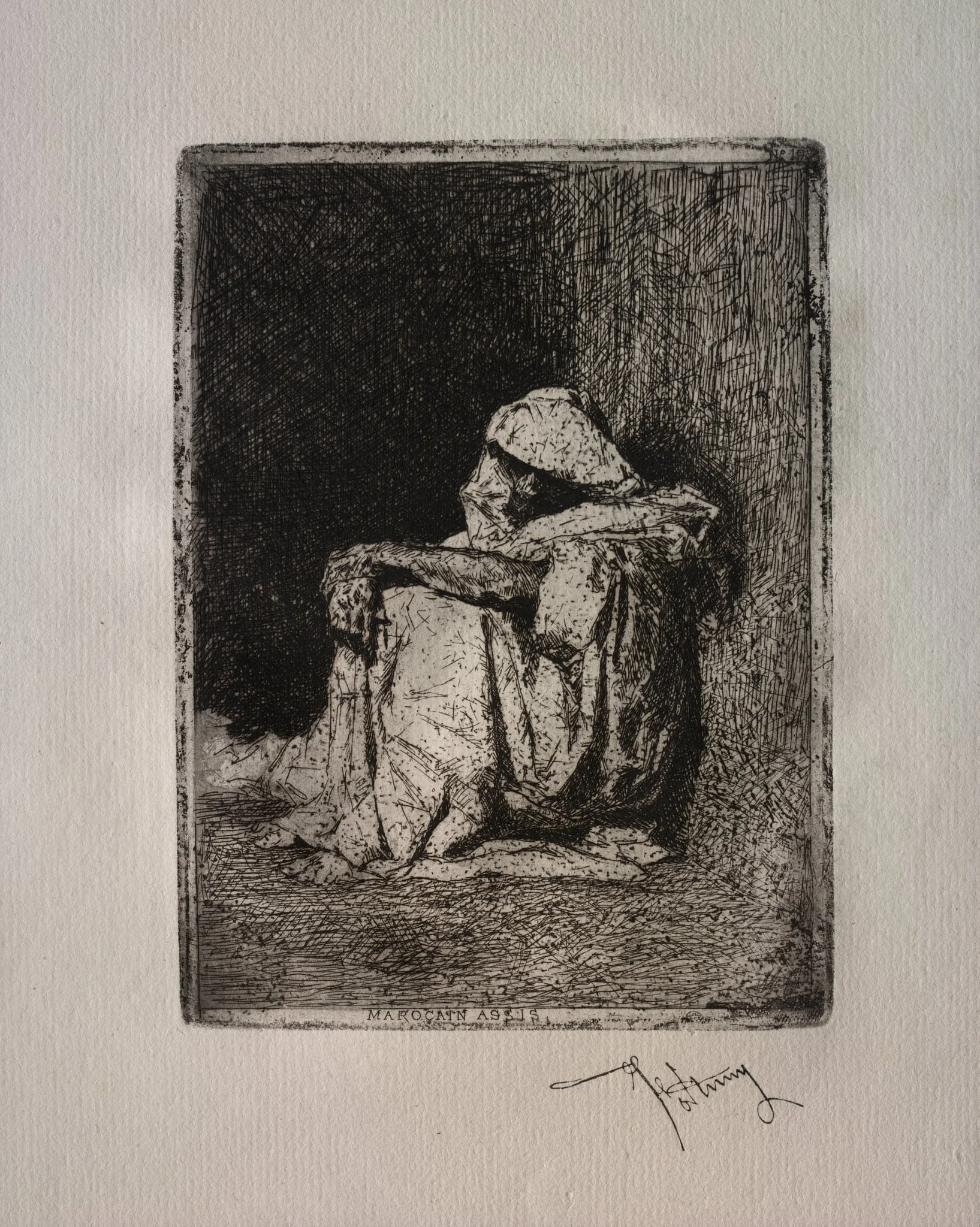 Seated Arabian, detail