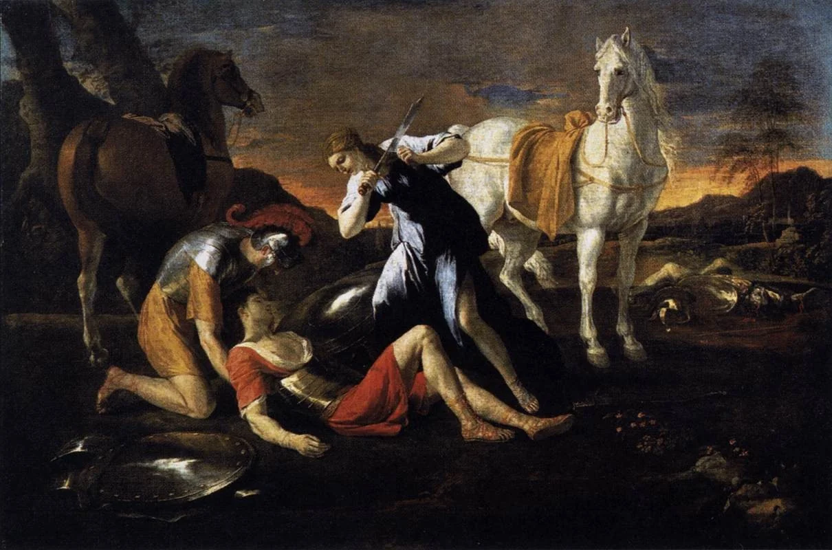 Tancred and Erminia, detail