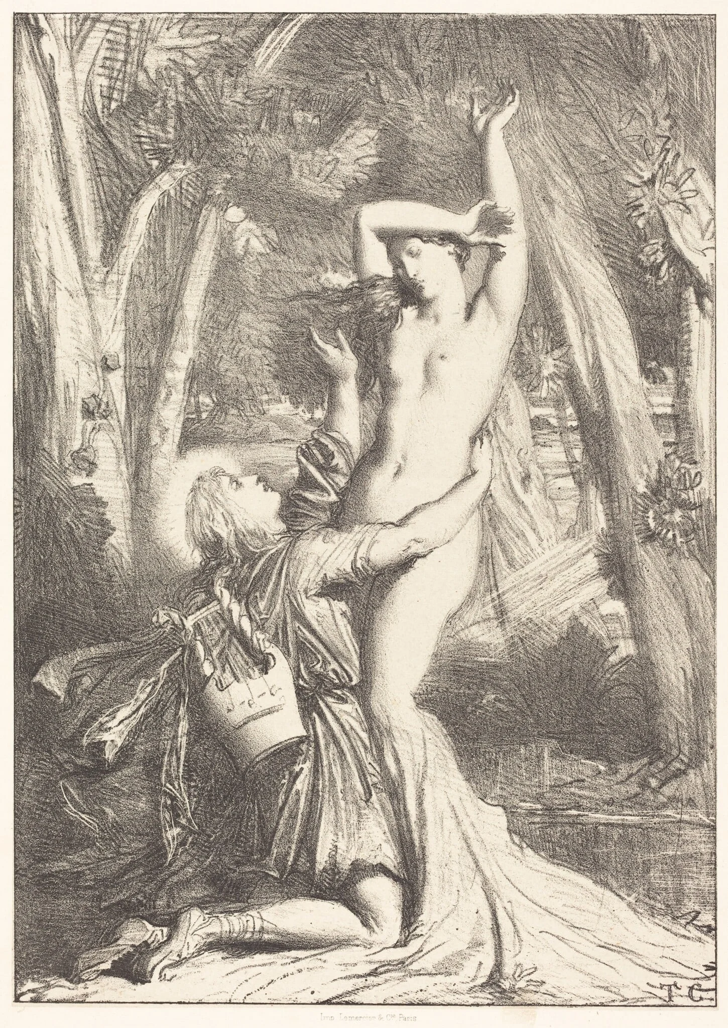 Apollon et Daphne, detail