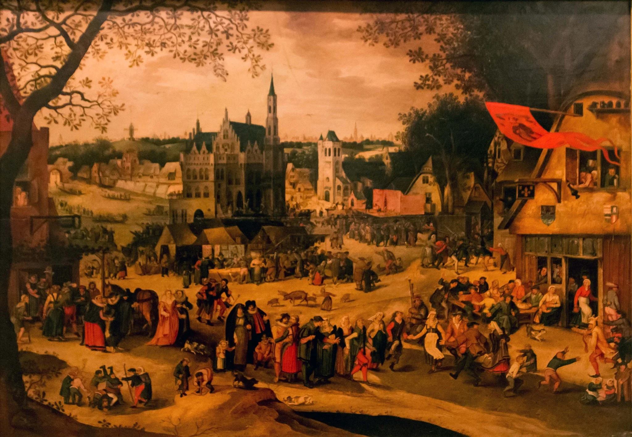 Quermesse de Audenaerde by David Vinckboons, Museu Nacional de Arte Antiga, detail