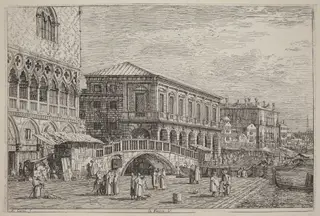 Le Preson. V., by Canaletto, ink, 1740