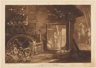 Pembury Mill, Kent, by Joseph Mallord William Turner, ink, 1808