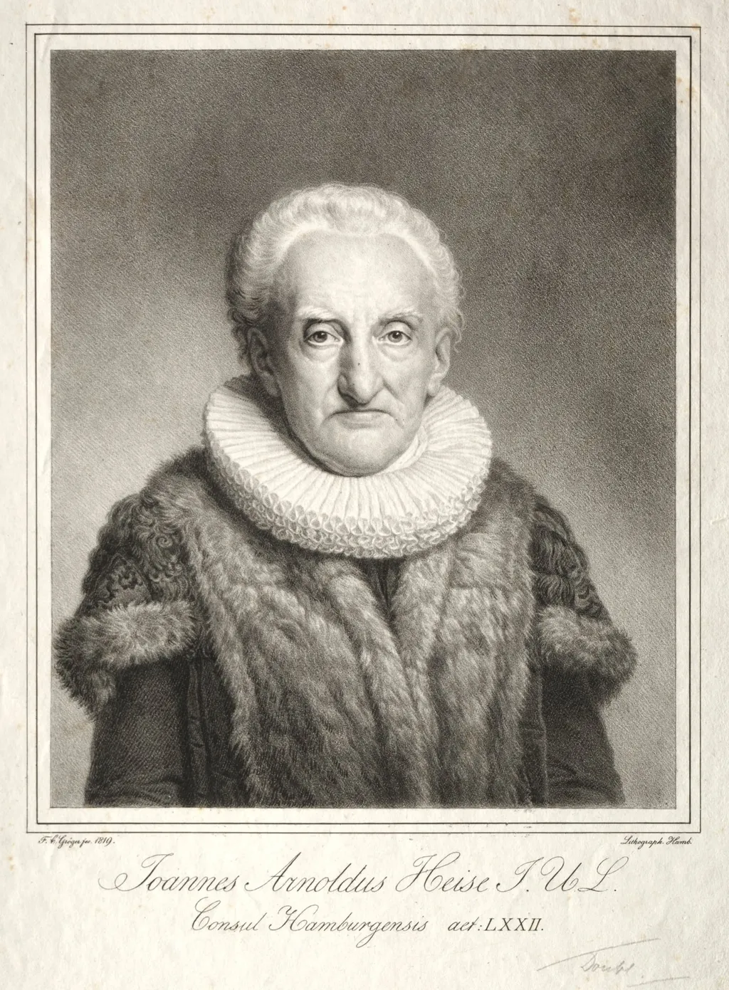 Johann Arnold Heise, by Friedrich Carl Gröger, 1819