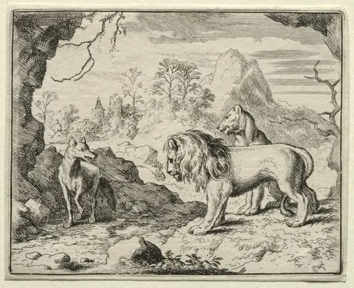 Reynard the Fox:  Reynard Tells of Hidden Treasure, by Allart van Everdingen, 1662