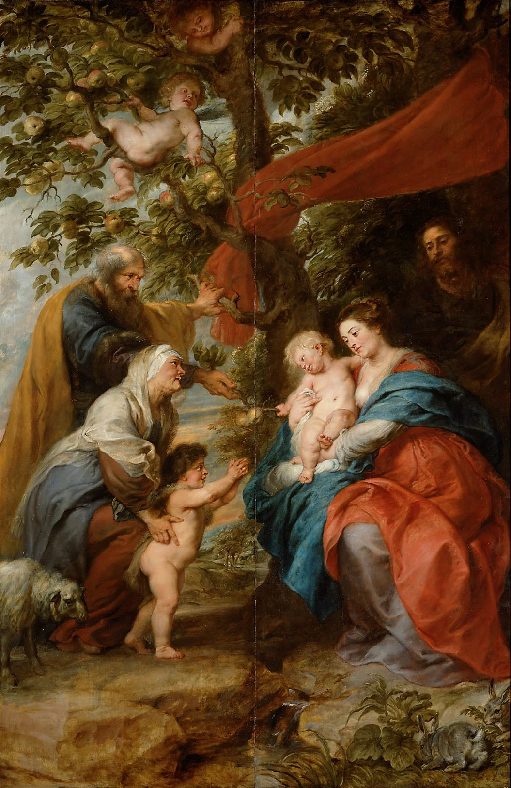 The Holy Family under the Apple Tree, detail