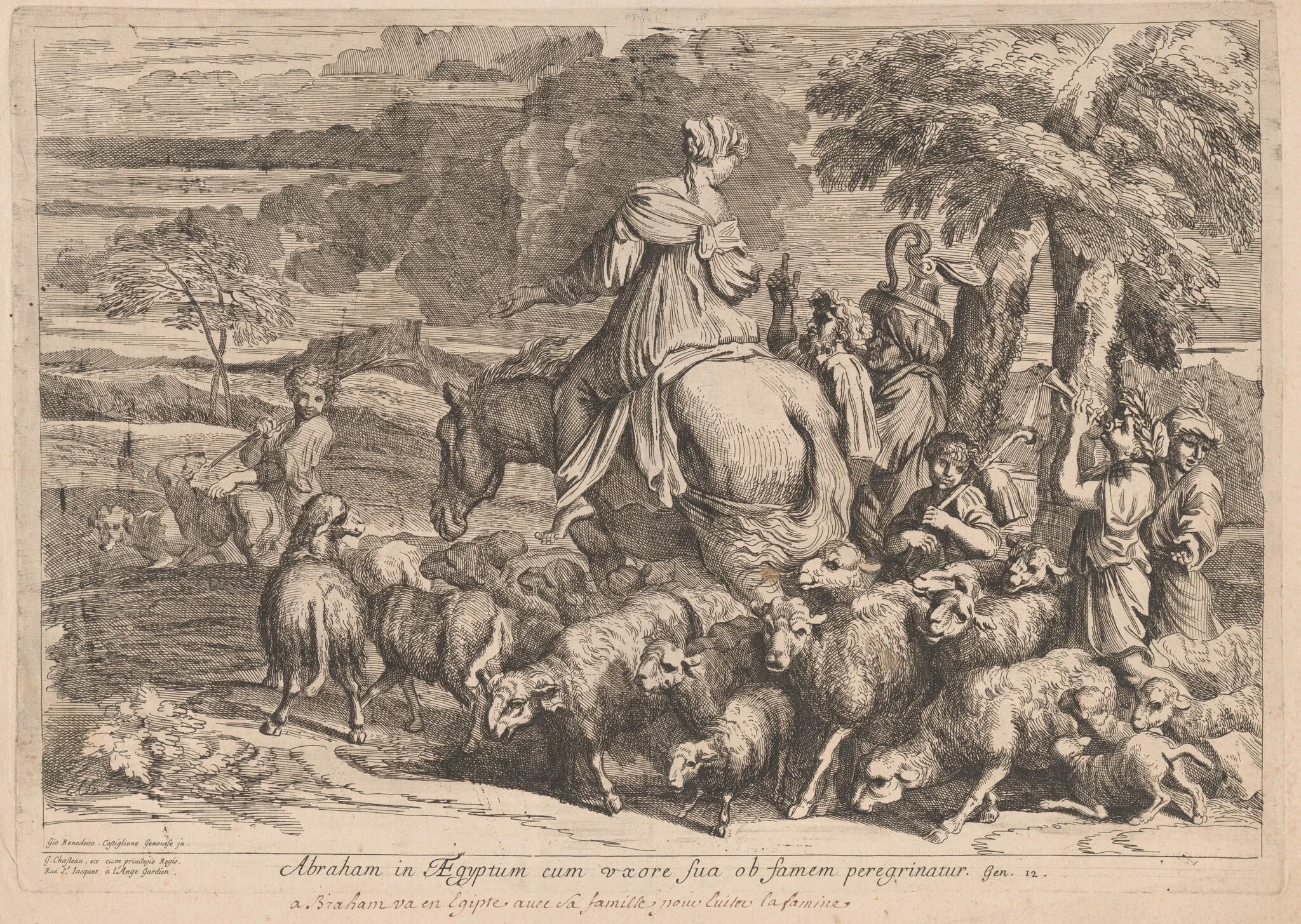 Abraham in Aegyptum (Abraham in Egypt), detail