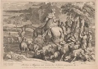 Abraham in Aegyptum (Abraham in Egypt), by Claude Macé, ink