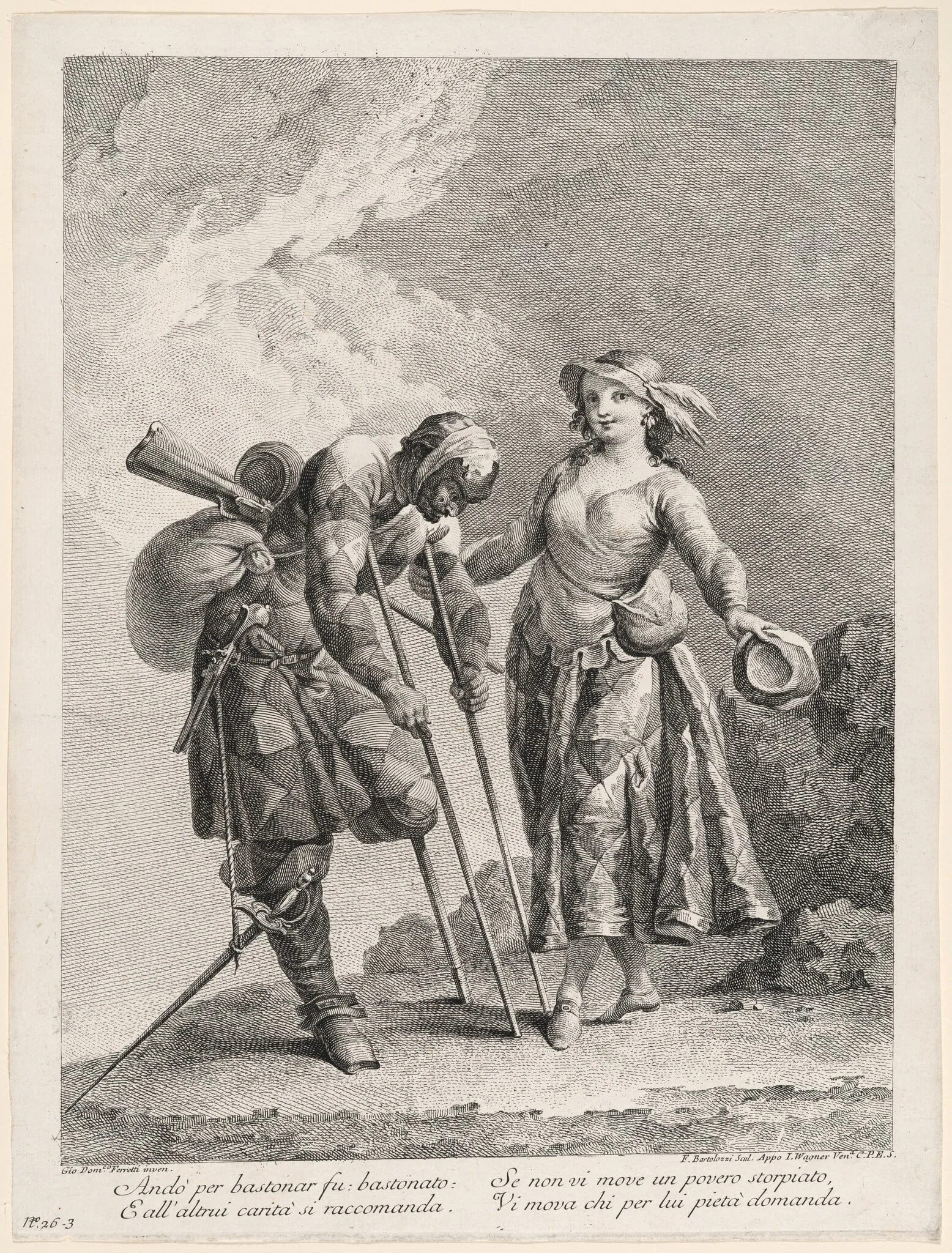 Harlequin as Crippled Soldier, detail