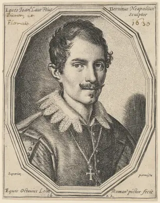 Gian Lorenzo Bernini, by Ottavio Leoni, ink, 1622