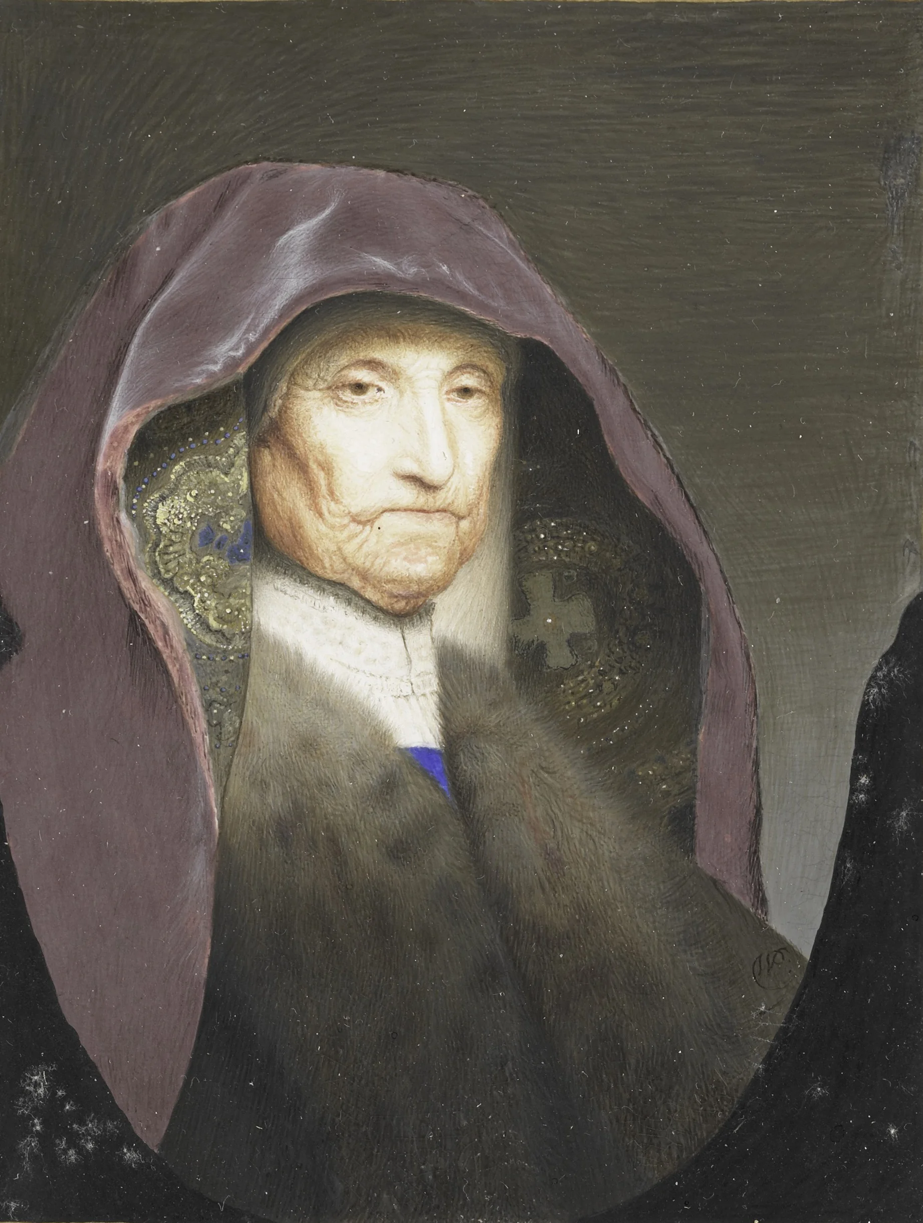 Portrait of an old woman, detail