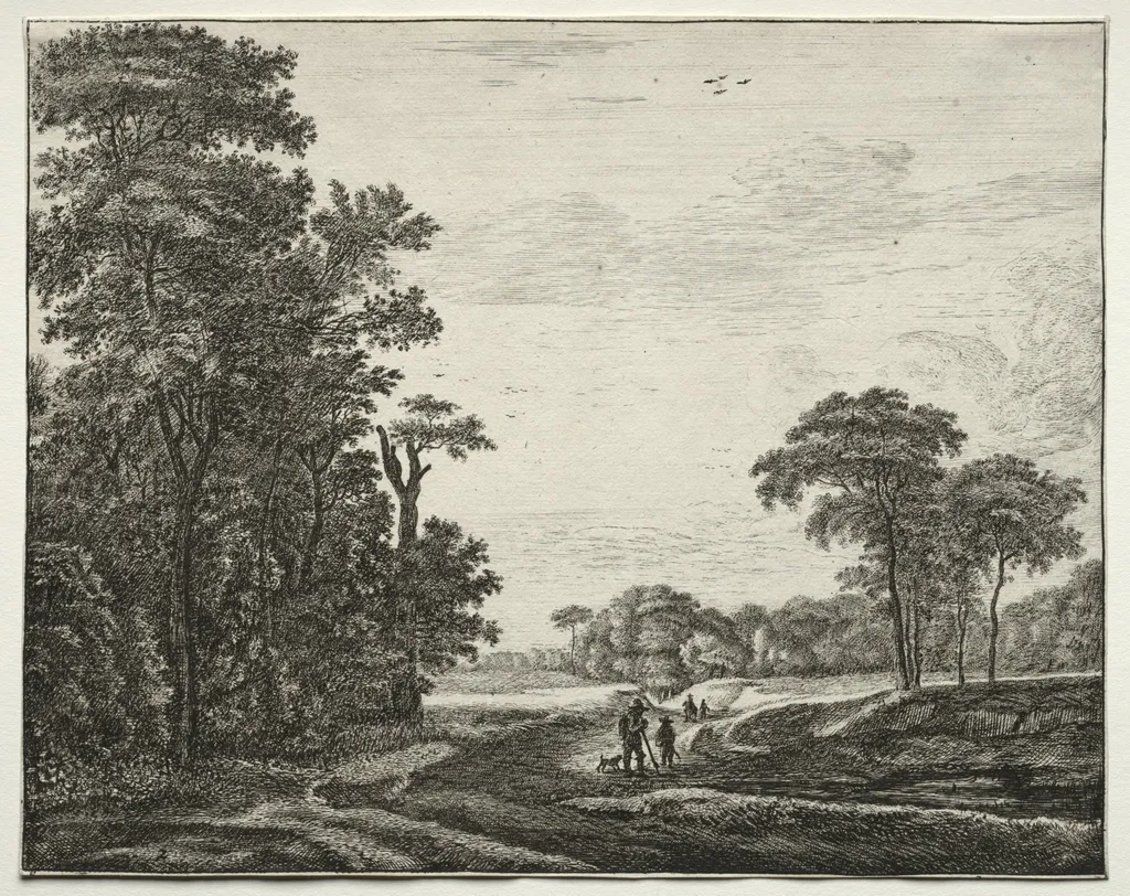 Six views in the Wood of the Hague: Plate 2, by Roelant Roghman, 1646