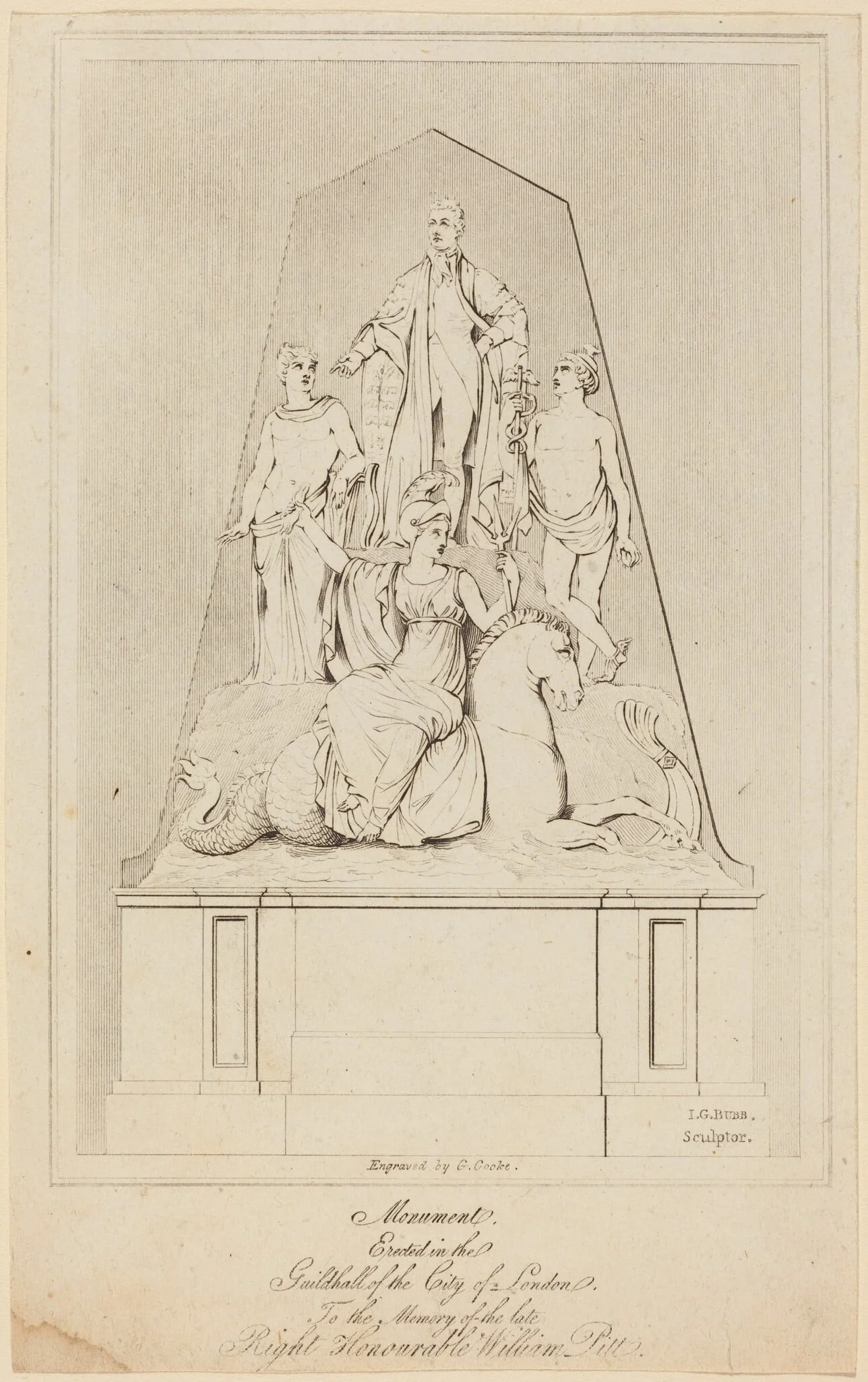 Monument to William Pitt, detail