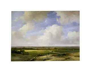 Landscape near Haarlem, by Andreas Schelfhout, oil, 1839