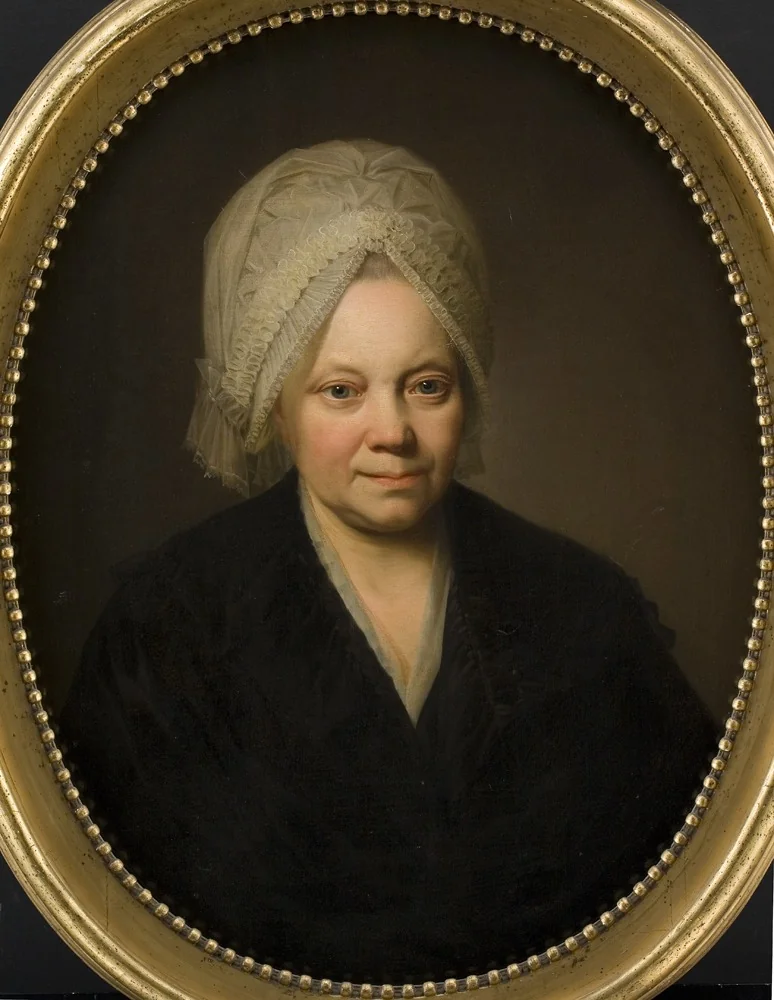 Ane Margrethe Abildgaard, f. Bastholm. Maleren N.A. Abildgaards moder, detail