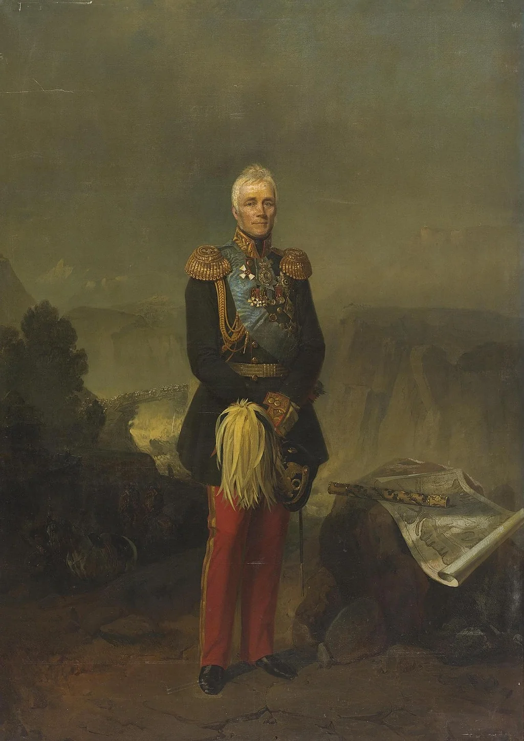 Portrait of Count M.S. Vorontsov, detail