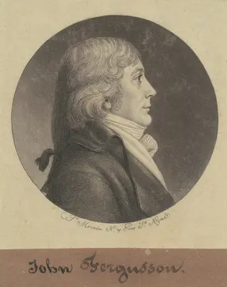 John Ferguson, by Charles B. J. Févret de Saint-Mémin, ink, 1797