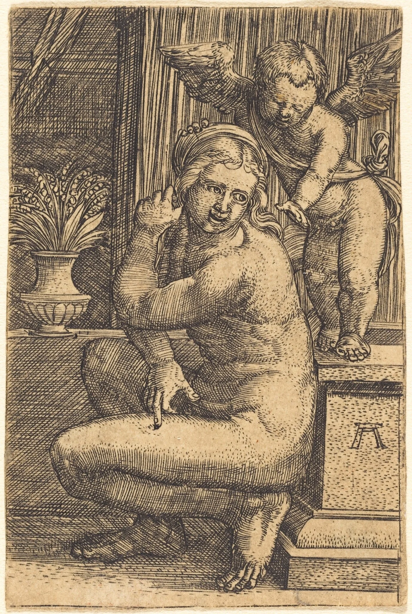 Crouching Venus, detail