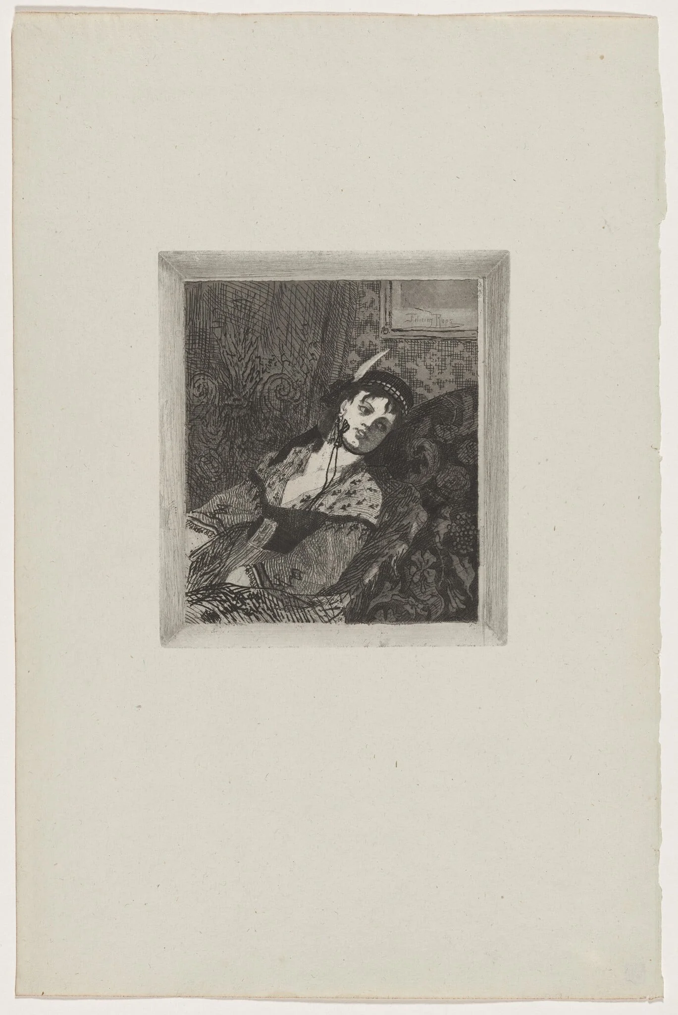 Untitled (La femme à la toque écossaise), detail