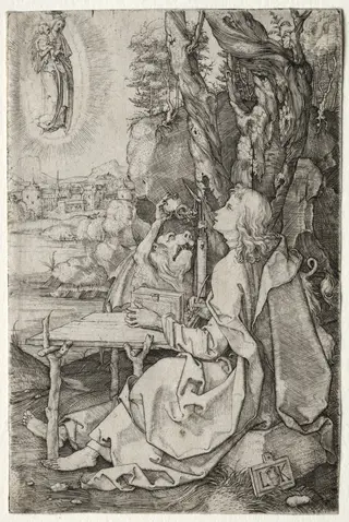 St. John on the Island of Patmos, by Ludwig Krug, 1521
