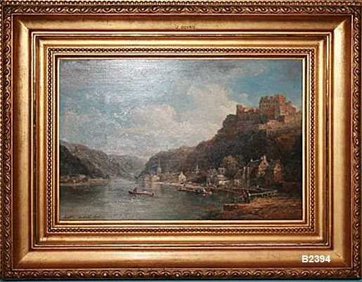 Het stadje Sankt Goar aan de Rijn, detail