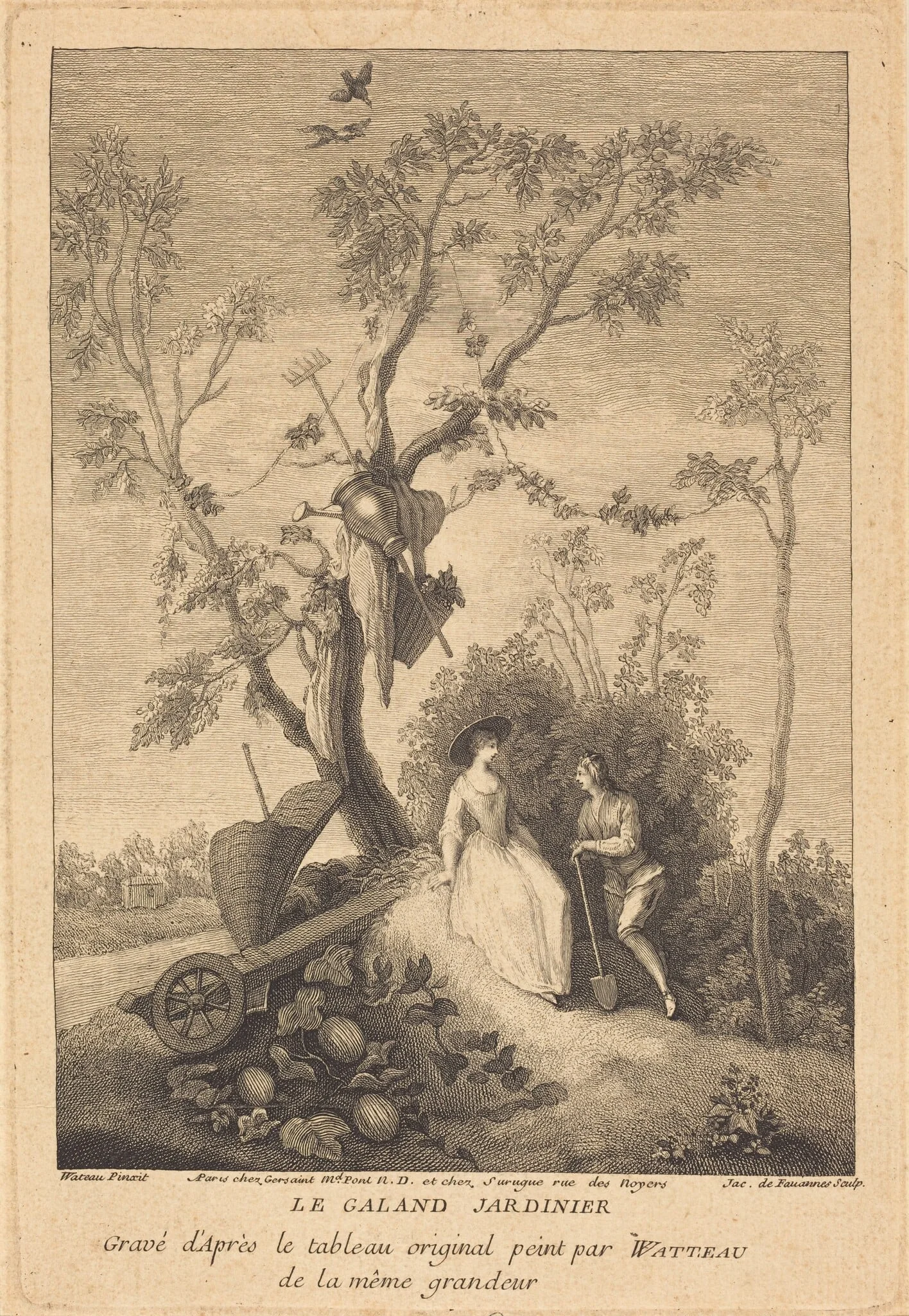 Le Galand Jardinier (The Gallant Gardener), detail