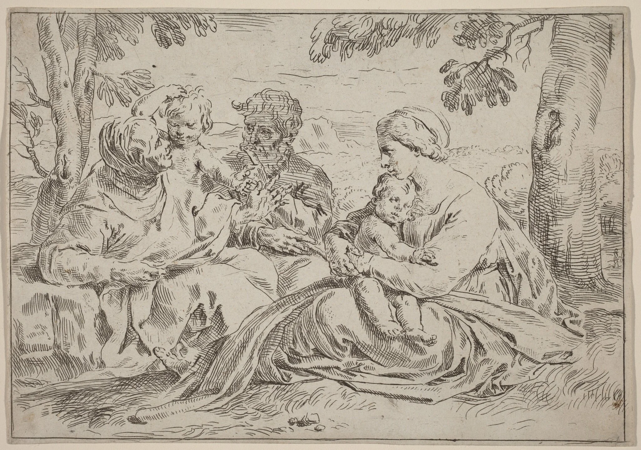 The Holy Family, detail