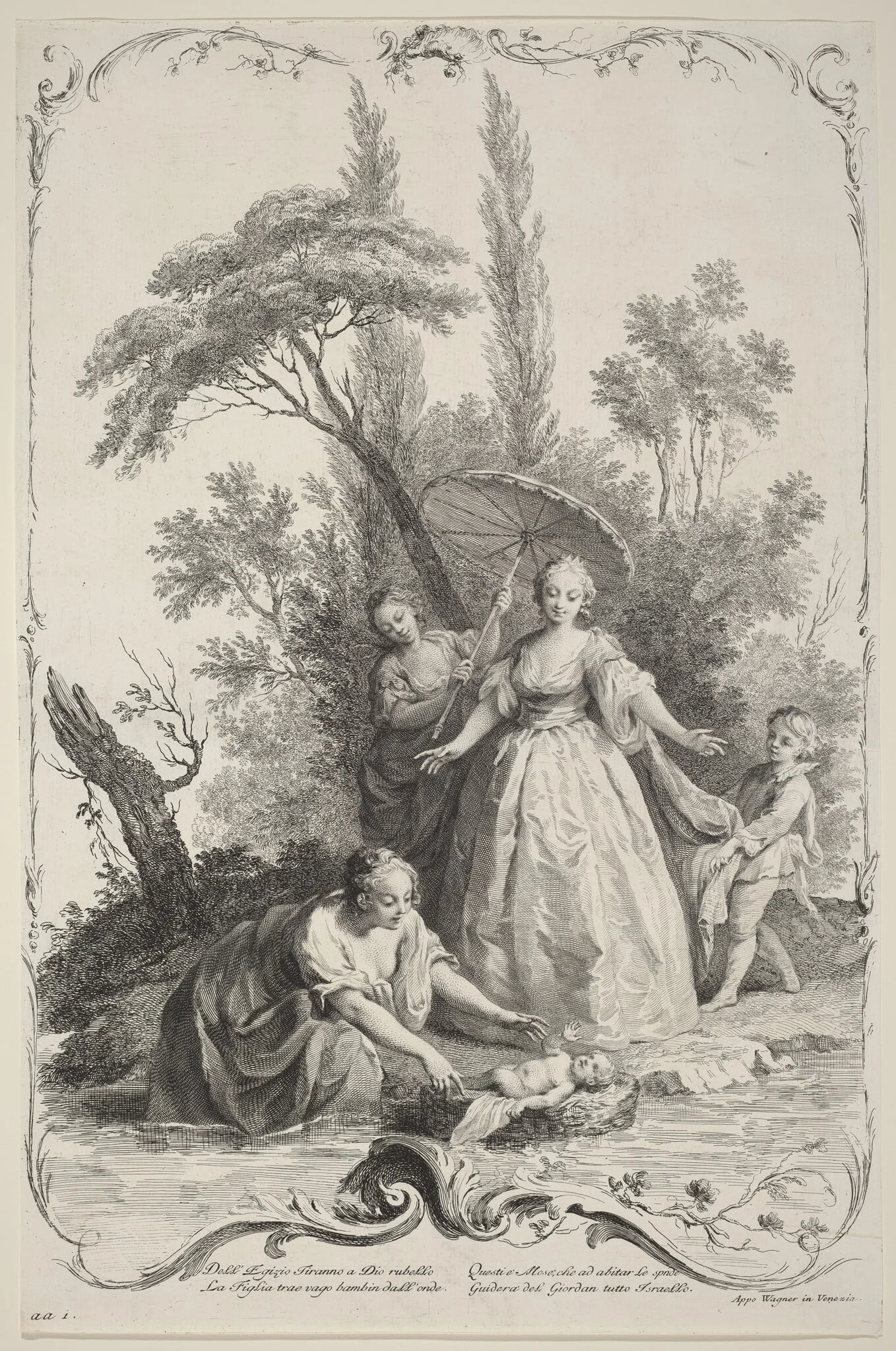 The Finding of Moses, detail
