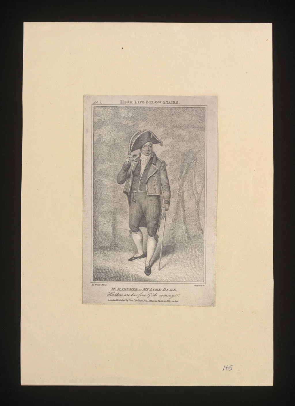Mr Robert Palmer as My Lord Duke, by Samuel De Wilde, 1805