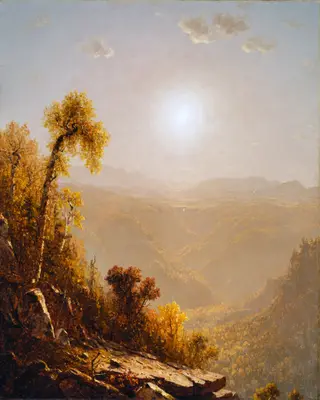 October in the Catskills, by Sanford Robinson Gifford, oil