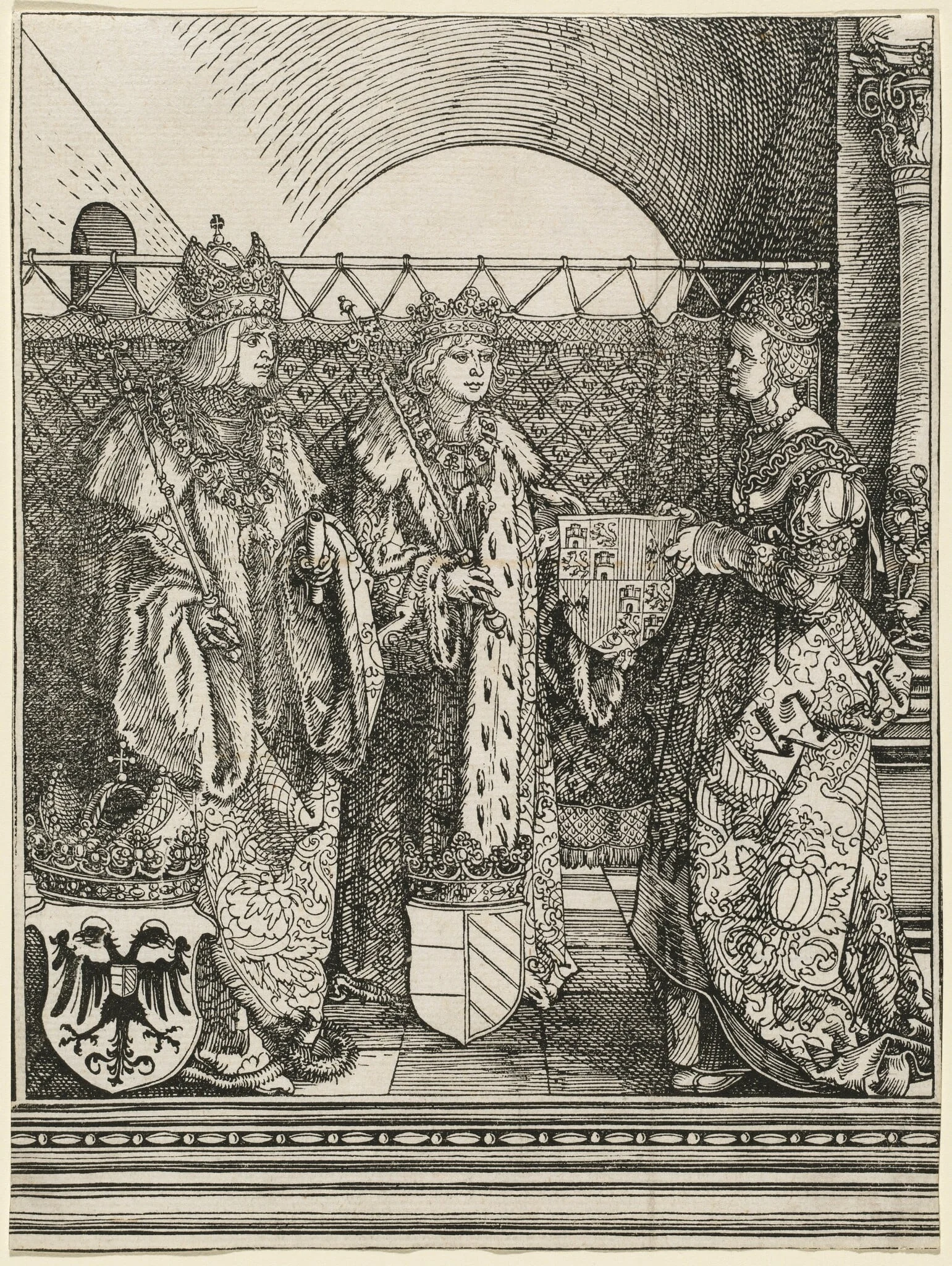 The Betrothal of Philip the Fair with Joan of Castile, detail