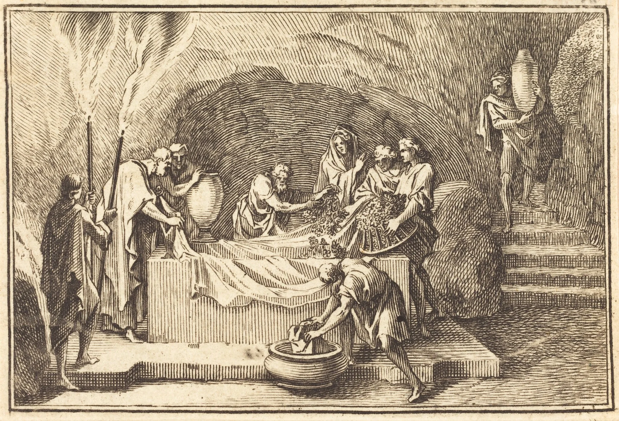 The Body of Christ being Covered with Flowersand Perfume, detail