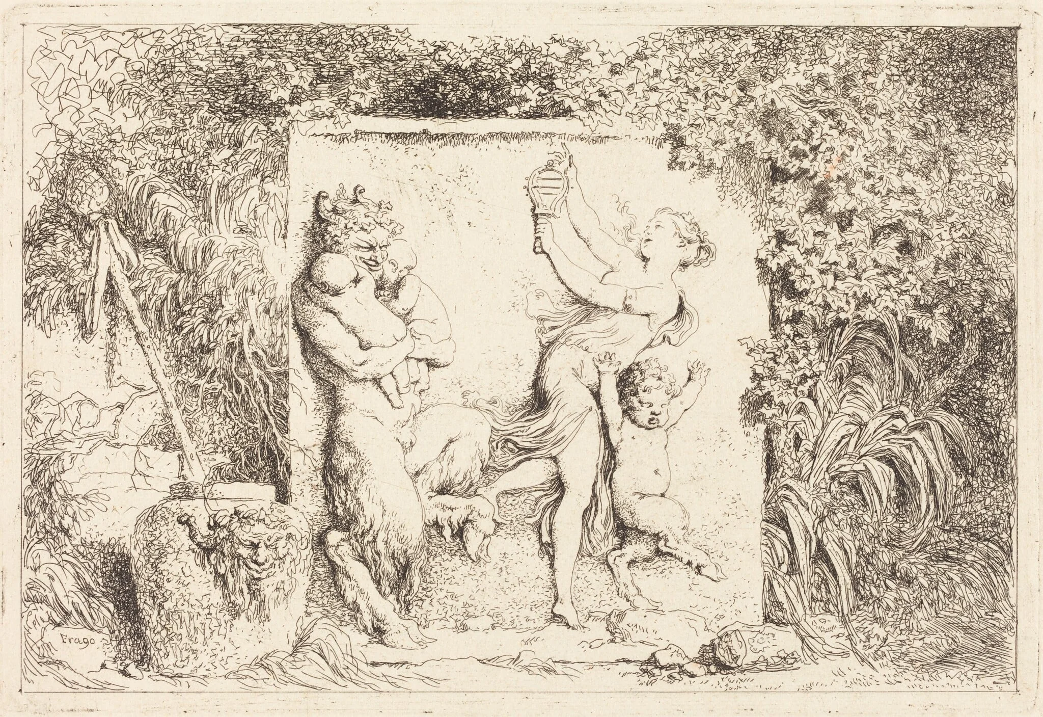 The Satyrs' Dance (Danse de satyres), detail