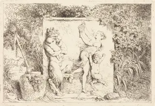 The Satyrs' Dance (Danse de satyres), by Jean Honoré Fragonard, ink, 1763
