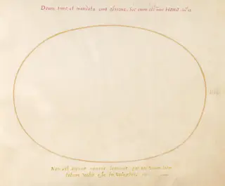 Plate 3: Empty Oval, by Joris Hoefnagel, watercolor, 1594
