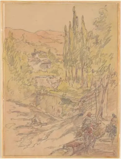 Granada, by Walter Shirlaw, graphite, 1906