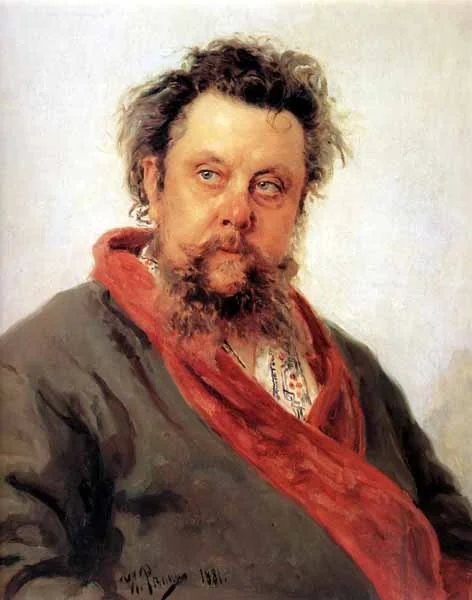 Portrait of M. P. Musorgsky, detail