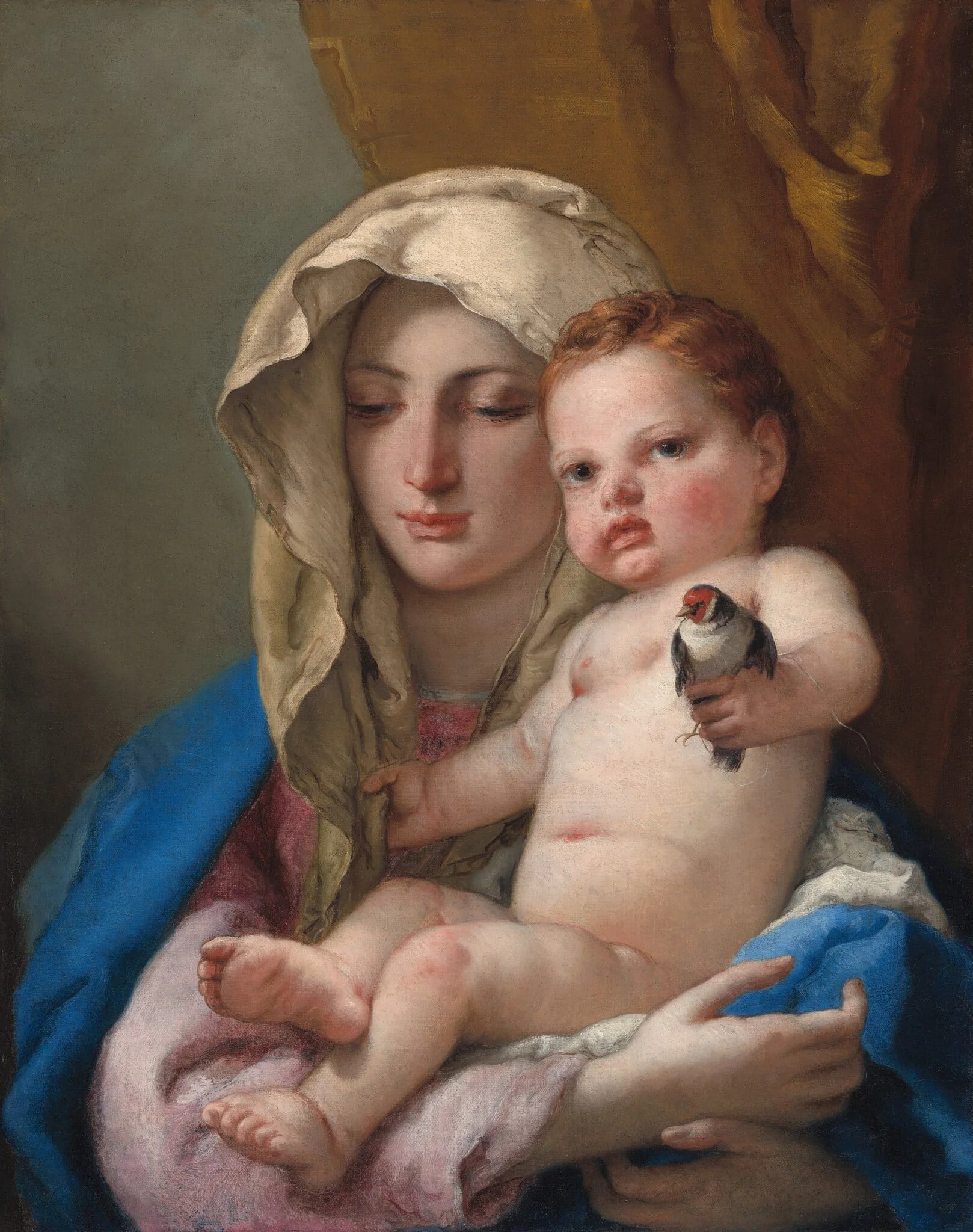 Madonna of the Goldfinch, detail