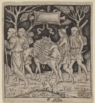 Abraham and Isaac on Their Way to Mount Moriah, by Peregrino da Cesena, 1500