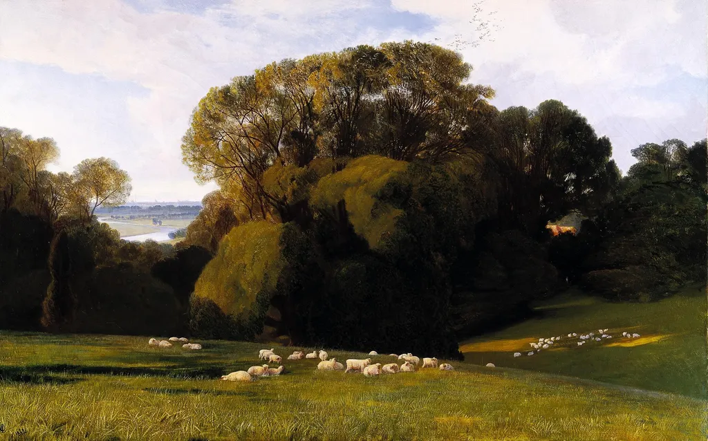 Nuneham, by Edward Lear, oil, 1860