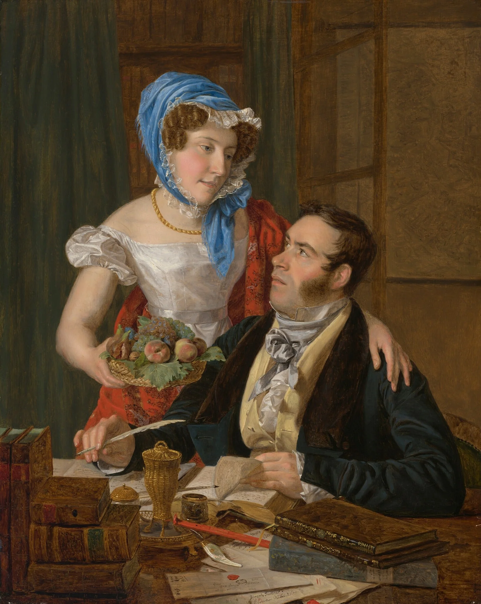 The Cartographer Professor Josef Jüttner and His Wife, detail