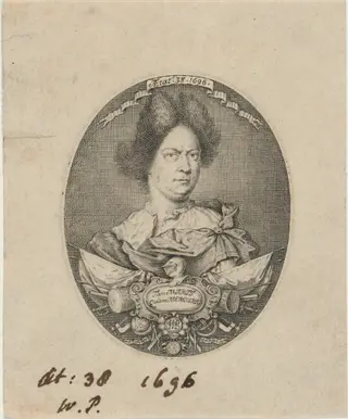 Chronologer William Parsons, by Simon II Gribelin, ink, 1696