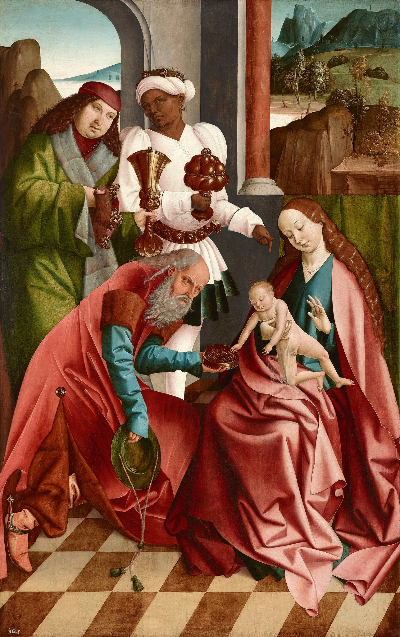Anbetung der Heiligen Drei Könige, detail