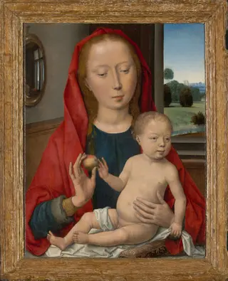 Virgin and Child, by Hans Memling, oil, 1493