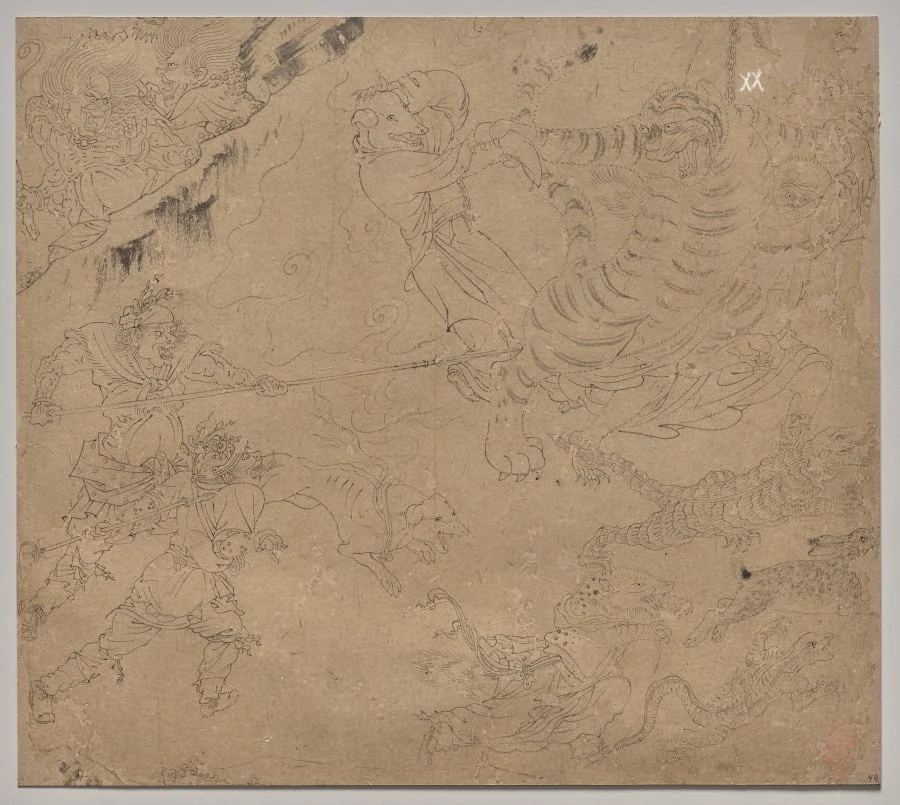 Album of Daoist and Buddhist Themes: Search the Mountain: Leaf 44, detail