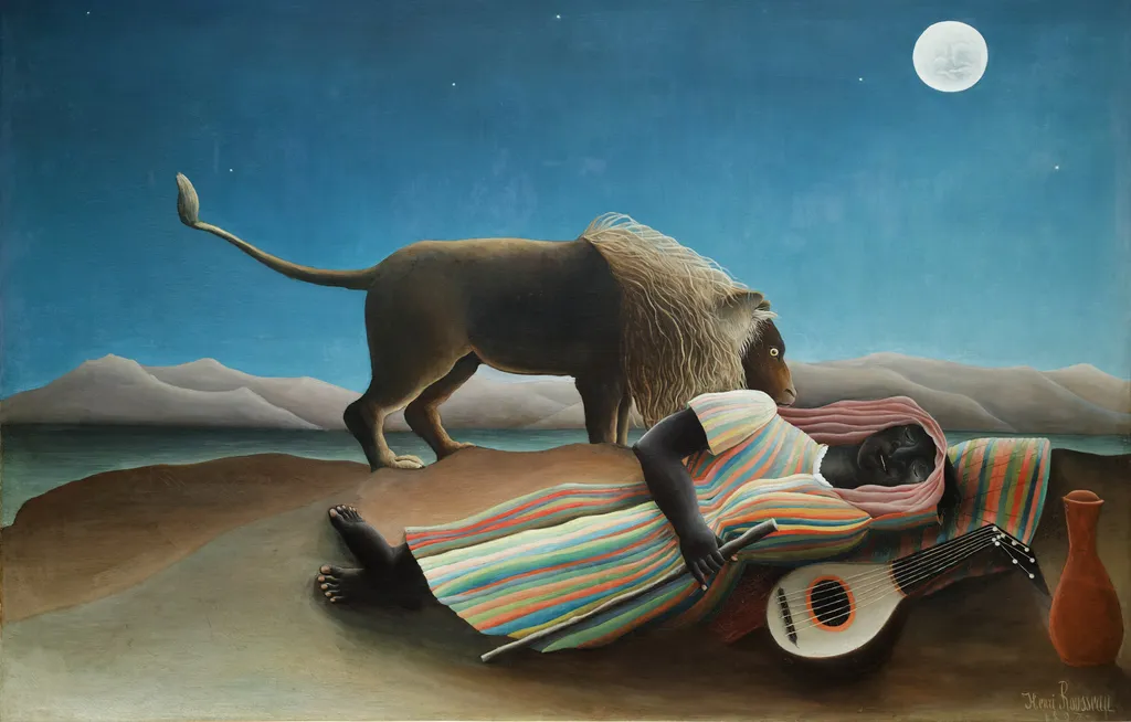 The Sleeping Gypsy, by Henri Rousseau, oil, 1899