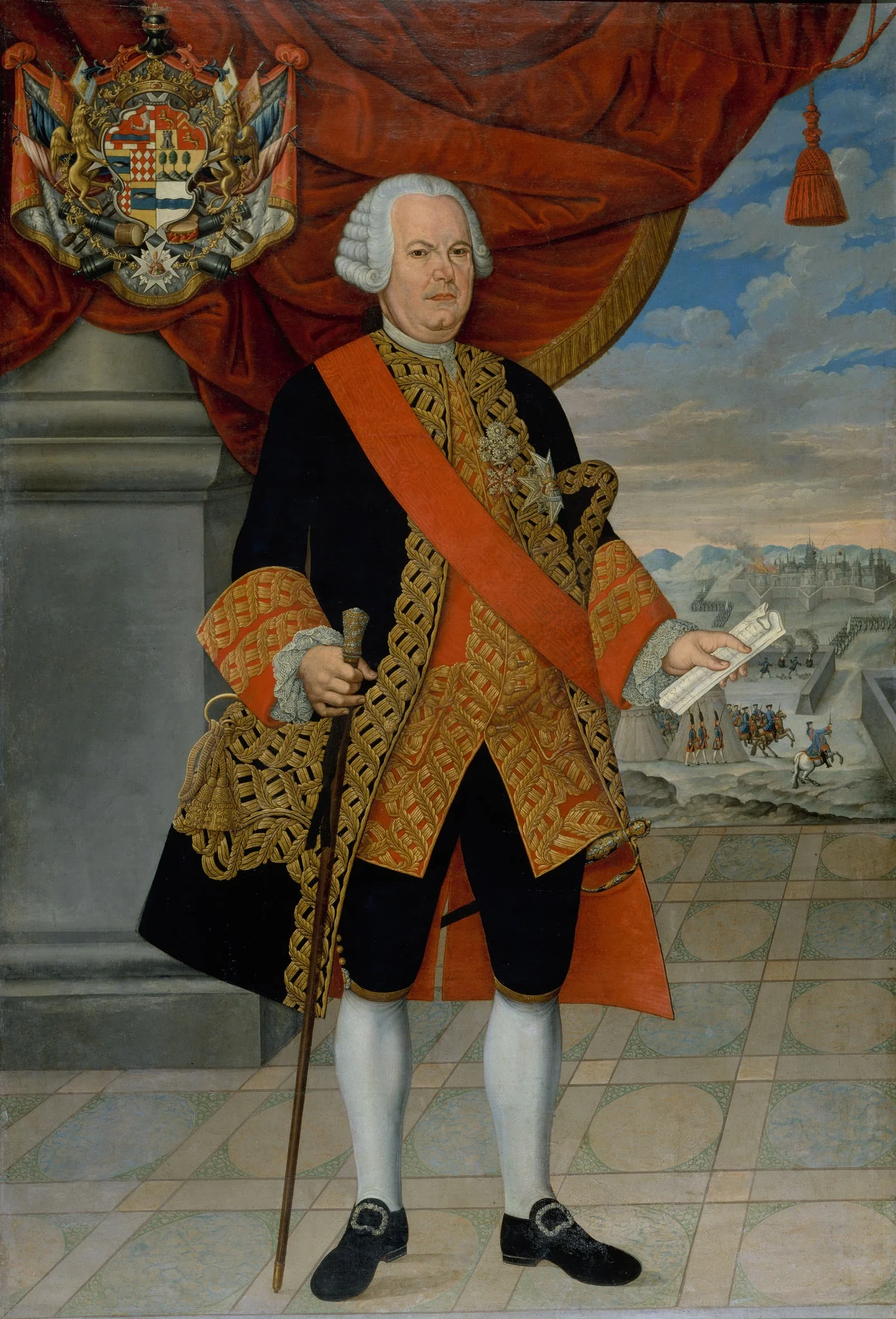 Portrait of Don Manuel de Amat y Junyent (1702-1782), Viceroy of Peru (1761-1776), detail