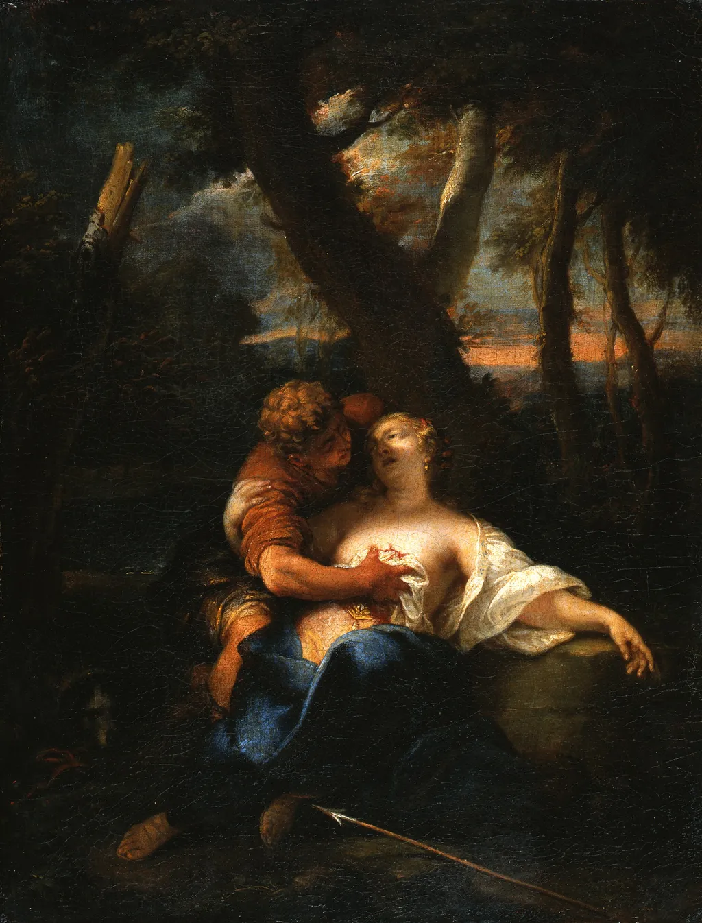 Cephalus and Procris, by Jean Raoux, oil, 1711