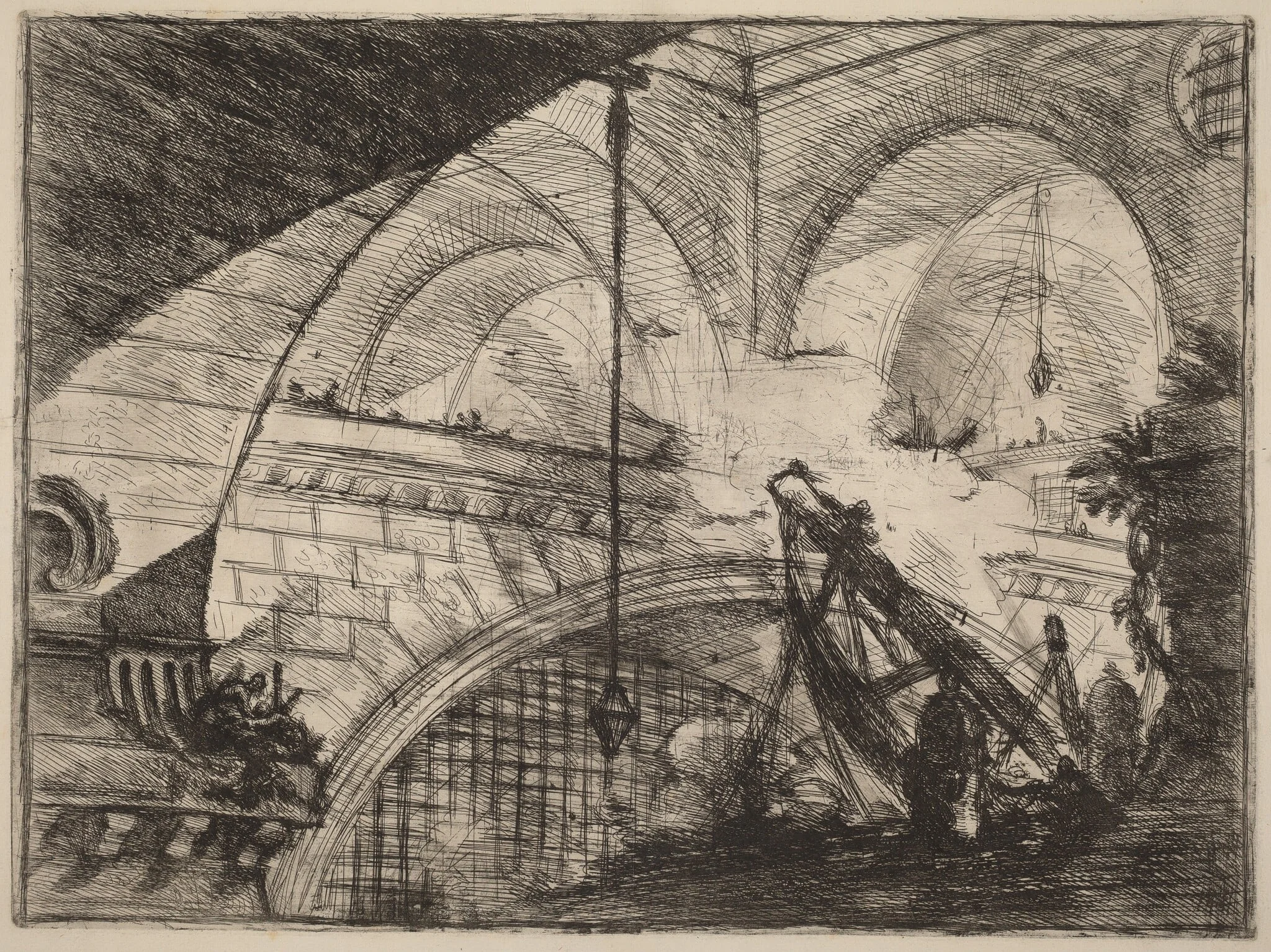 The Arch with a Shell Ornament, detail