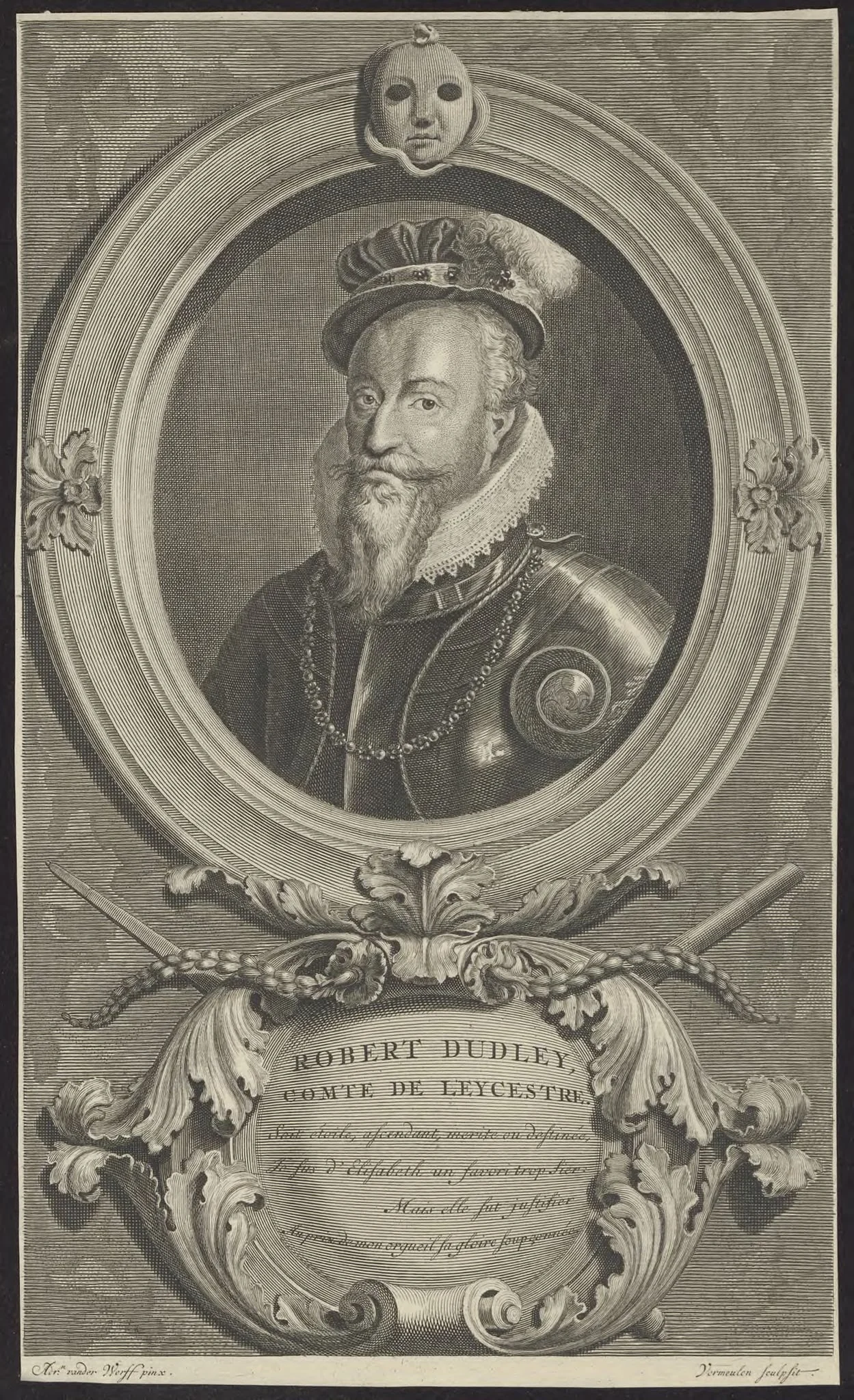 Portrait of Robert Dudley, Earl of Leicester, detail