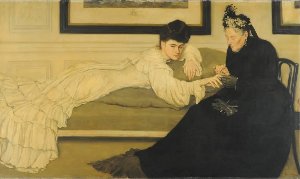 The manicure, by Henry Caro-Delvaille, oil, 1901